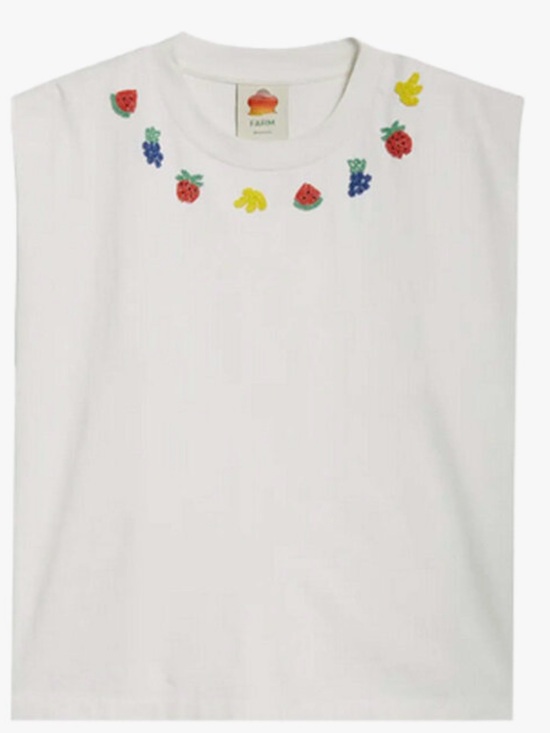 Tops - FARM RIO fruit embellished tshirt
